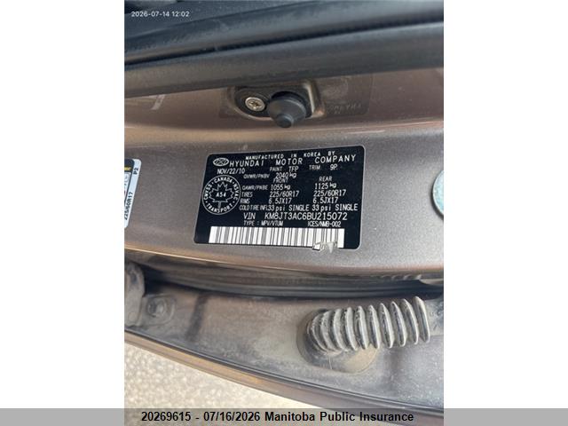 Aukcja sprzedaży 2011 Hyundai Tucson Gl, vin: KM8JT3AC6BU215072, numer aukcji: 20269615