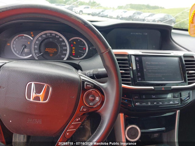 20269718 :رقم المزاد ، 1HGCR2F03GA803140 vin ، 2016 Honda Accord Touring مزاد بيع