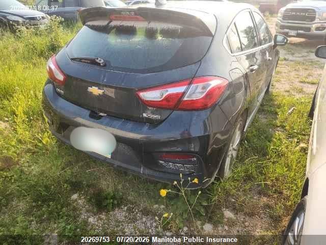 20269753 :رقم المزاد ، 3G1BF6SM8JS652460 vin ، 2018 Chevrolet Cruze Premier مزاد بيع