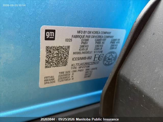Chevrolet Trax Activ 2025 KL77LKE29SC229237 Image 9