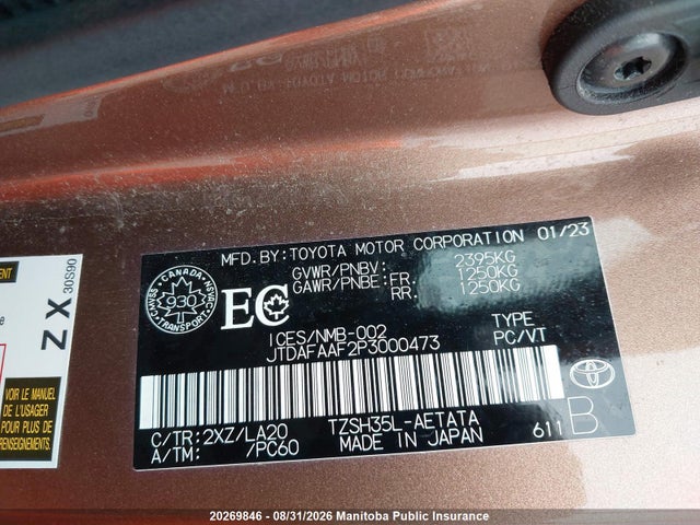 Aukcja sprzedaży 2023 Toyota Crown Platinum Hybrid, vin: JTDAFAAF2P3000473, numer aukcji: 20269846
