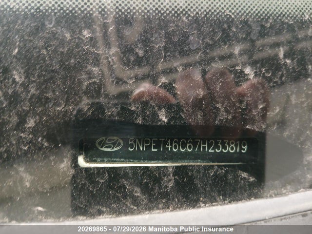 Aukcja sprzedaży 2007 Hyundai Sonata Gl, vin: 5NPET46C67H233819, numer aukcji: 20269865