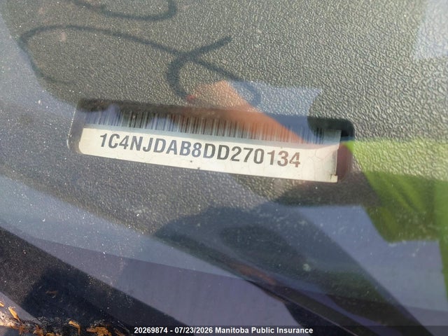 Продажа на аукционе авто 2013 Jeep Compass North, vin: 1C4NJDAB8DD270134, номер лота: 20269874