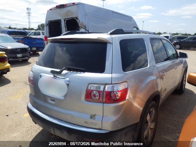 Aukcja sprzedaży 2010 Gmc Acadia Slt, vin: 1GKLVMED8AJ137107, numer aukcji: 20269894