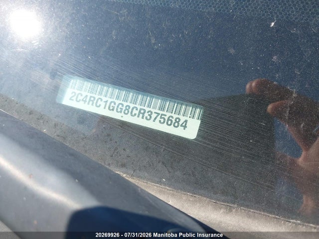 Продаж на аукціоні авто 2012 Chrysler Town & Country Limited, vin: 2C4RC1GG8CR375684, номер лоту: 20269926