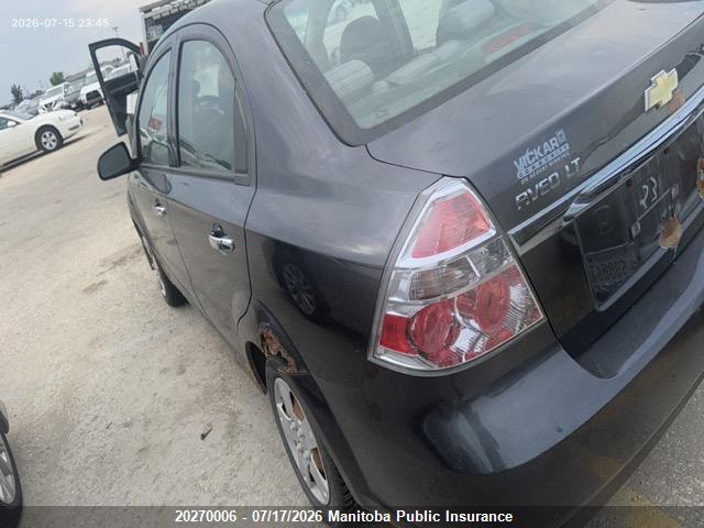 2011 Chevrolet Aveo Lt მანქანა იყიდება აუქციონზე, vin: 3G1TC5DGXBL145893, აუქციონის ნომერი: 20270006