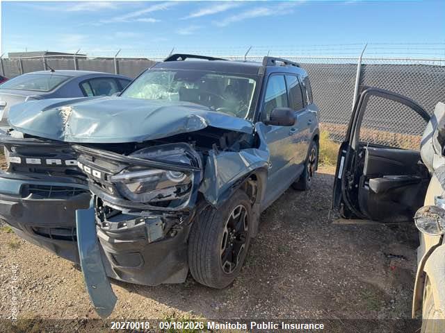 20270018 :رقم المزاد ، 3FMCR9C67NRE06853 vin ، 2022 Ford Bronco Sport مزاد بيع