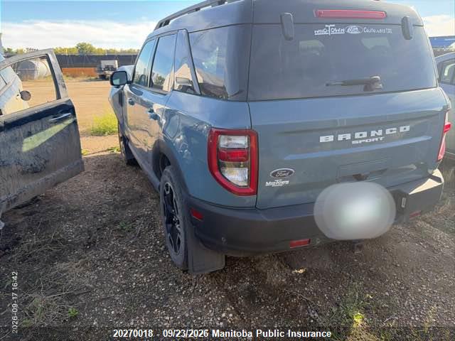 20270018 :رقم المزاد ، 3FMCR9C67NRE06853 vin ، 2022 Ford Bronco Sport مزاد بيع