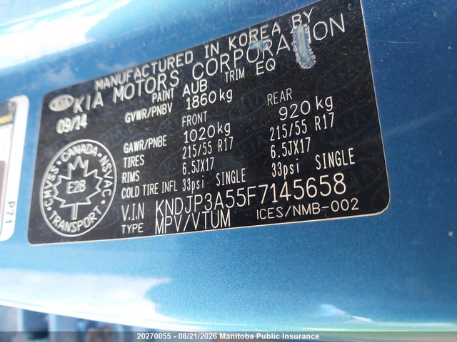 Продажа на аукционе авто 2015 Kia Soul Ex, vin: KNDJP3A55F7145658, номер лота: 20270055