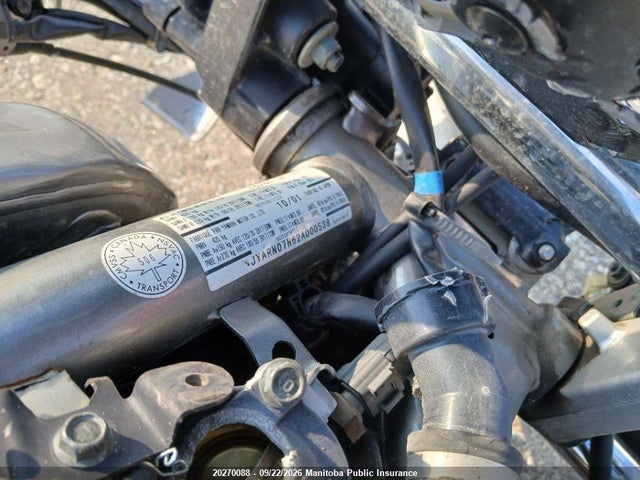 20270088 :رقم المزاد ، JYARN07N62A000538 vin ، 2002 Yamaha Fz1 مزاد بيع