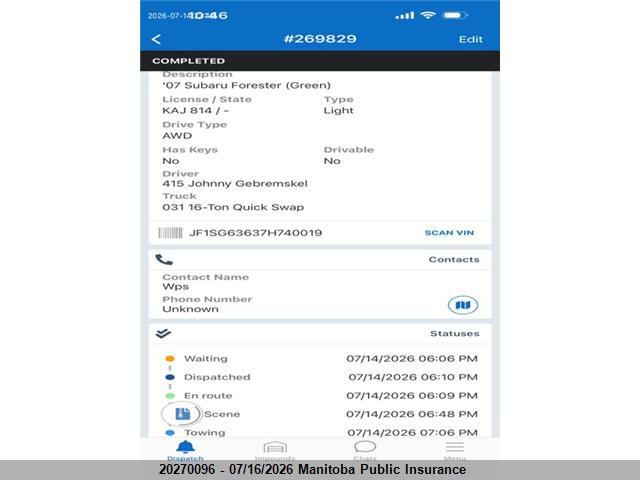 20270096 :رقم المزاد ، JF1SG63637H740019 vin ، 2007 Subaru Forester X Ll Bean مزاد بيع