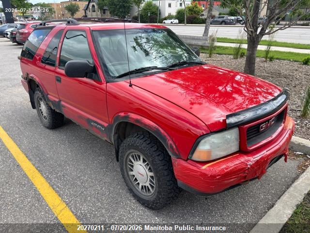 Продаж на аукціоні авто 2001 Gmc Jimmy Sls, vin: 1GKCT18W11K135193, номер лоту: 20270211