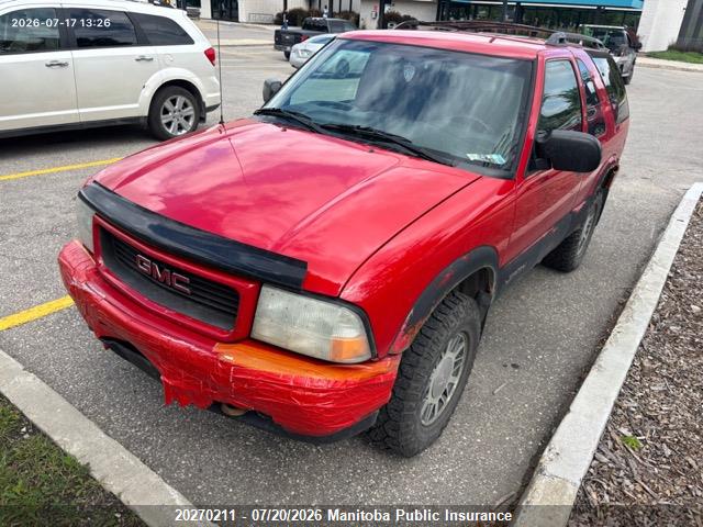 Aukcja sprzedaży 2001 Gmc Jimmy Sls, vin: 1GKCT18W11K135193, numer aukcji: 20270211