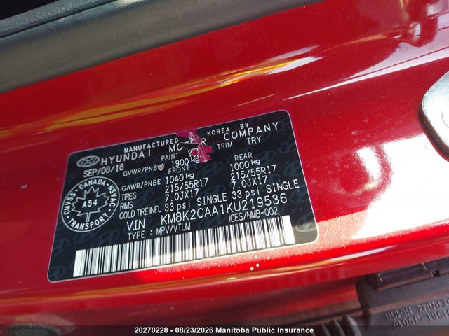 Hyundai Kona Essential 2019 KM8K2CAA1KU219536 Image 9