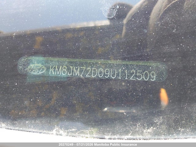 20270249 :رقم المزاد ، KM8JM72D09U112509 vin ، 2009 Hyundai Tucson Gl V6 مزاد بيع