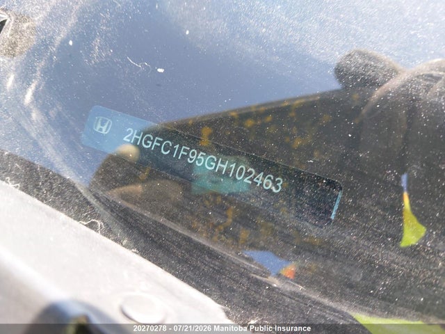 Honda Civic Touring 2016 2HGFC1F95GH102463 Image 8