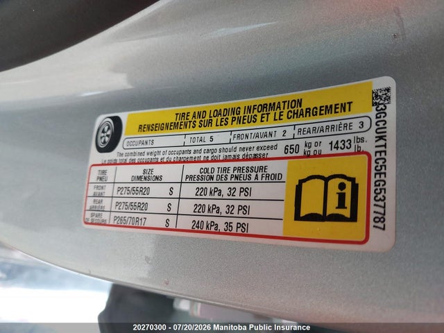 20270300 :رقم المزاد ، 3GCUKTEC5EG537787 vin ، 2014 Chevrolet Silverado 1500 High Country Cc مزاد بيع