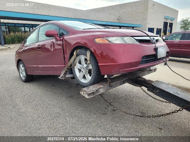 2006 Honda Civic Lx მანქანა იყიდება აუქციონზე, vin: 2HGFA16566H004396, აუქციონის ნომერი: 20270314