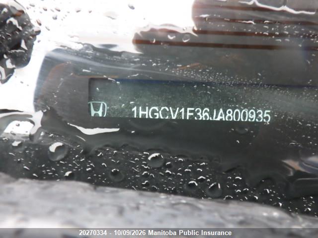 20270334 :رقم المزاد ، 1HGCV1F36JA800935 vin ، 2018 Honda Accord Sport مزاد بيع