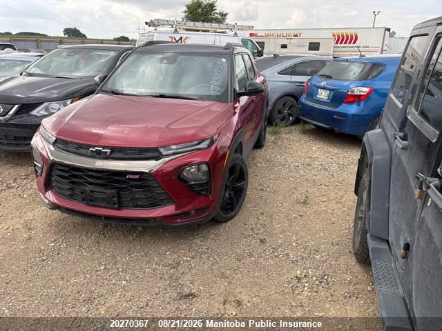 Продаж на аукціоні авто 2021 Chevrolet Trailblazer Rs Turbo, vin: KL79MUSL3MB071954, номер лоту: 20270367