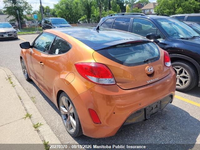 20270370 :رقم المزاد ، KMHTC6ADXDU150734 vin ، 2013 Hyundai Veloster مزاد بيع