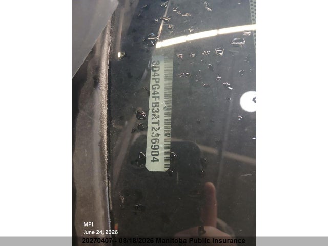 20270407 :رقم المزاد ، 3D4PG4FB3AT236904 vin ، 2010 Dodge Journey Se مزاد بيع