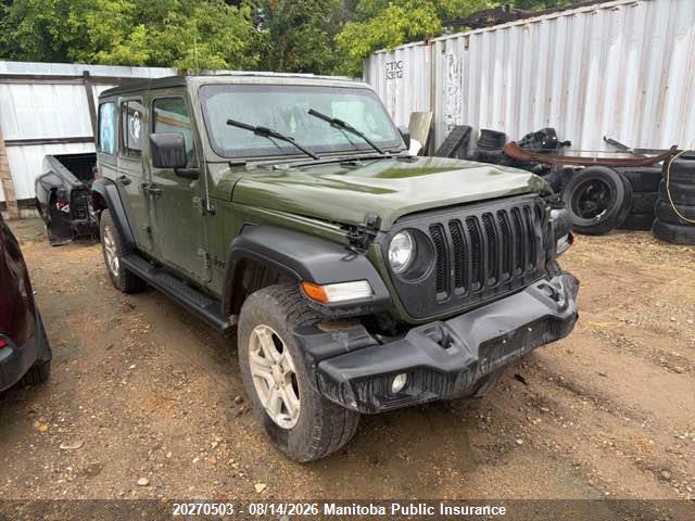 Продажа на аукционе авто 2021 Jeep Wrangler Unlimited Sport, vin: 1C4HJXDN1MW796095, номер лота: 20270503