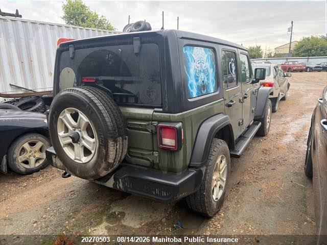Продажа на аукционе авто 2021 Jeep Wrangler Unlimited Sport, vin: 1C4HJXDN1MW796095, номер лота: 20270503