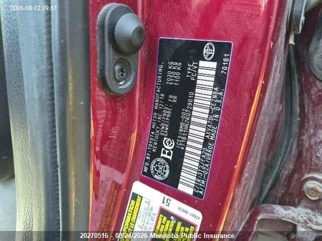 4T1B11HK7KU729010 Toyota CAMRY LE