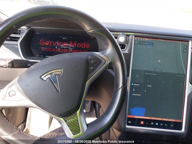Продаж на аукціоні авто 2015 Tesla Model S 85d, vin: 5YJSA1H22FF082549, номер лоту: 20270560