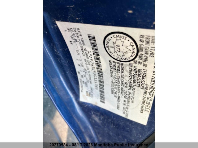 Aukcja sprzedaży 2003 Ford Taurus Se, vin: 1FAFP53U53G151385, numer aukcji: 20270584