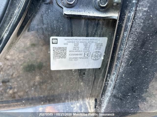 Aukcja sprzedaży 2022 Chevrolet Malibu Lt, vin: 1G1ZD5ST2NF121044, numer aukcji: 20270589