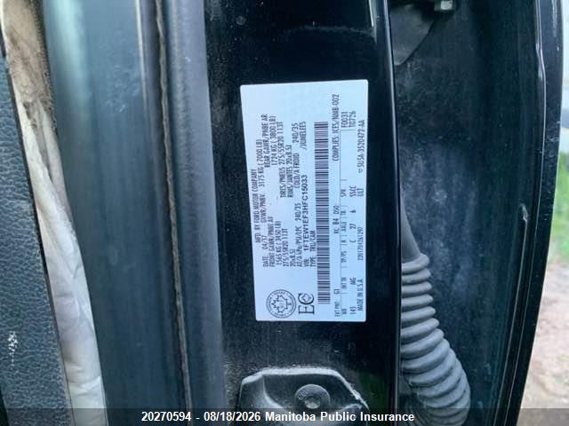 1FTEW1EF3HFC15033 Ford F150 Xlt Supercrew