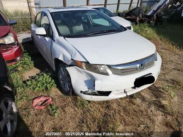 20270603 :رقم المزاد ، 2HGFB2F95CH113417 vin ، 2012 Honda Civic Ex-l مزاد بيع