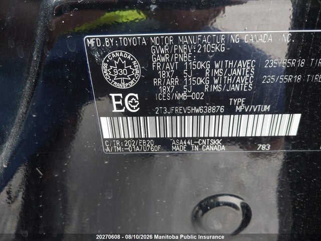 Продажа на аукционе авто 2017 Toyota Rav4 Se, vin: 2T3JFREV5HW638876, номер лота: 20270608