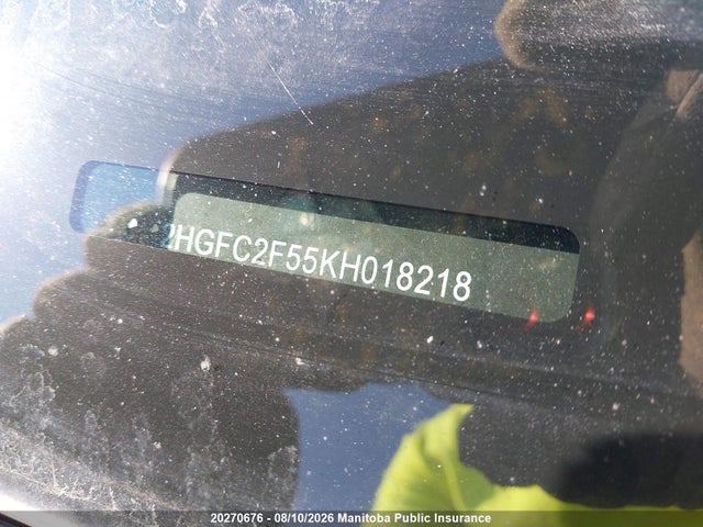 Aukcja sprzedaży 2019 Honda Civic Lx, vin: 2HGFC2F55KH018218, numer aukcji: 20270676