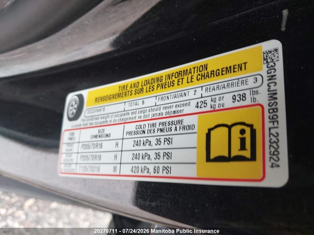 Продаж на аукціоні авто 2015 Chevrolet Trax 2lt, vin: 3GNCJMSB9FL232924, номер лоту: 20270711