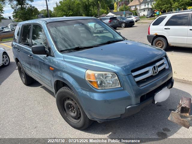 2007 Honda Pilot Lx მანქანა იყიდება აუქციონზე, vin: 2HKYF18167H536520, აუქციონის ნომერი: 20270730