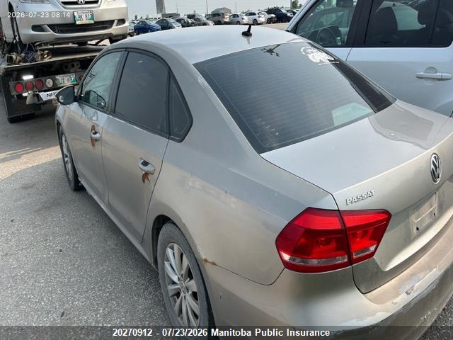 Auction sale of the 2012 Volkswagen Passat 2.5, vin: 1VWAH7A38CC022391, lot number: 20270912