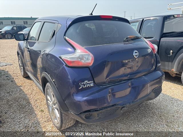 2016 Nissan Juke Sv მანქანა იყიდება აუქციონზე, vin: JN8AF5MV9GT652151, აუქციონის ნომერი: 20270915