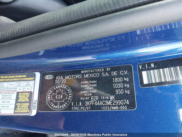 KIA FORTE GT 2021 3KPF44AC3ME299074 Image 8