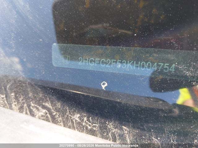 Honda Civic Lx 2019 2HGFC2F53KH004754 Image 9