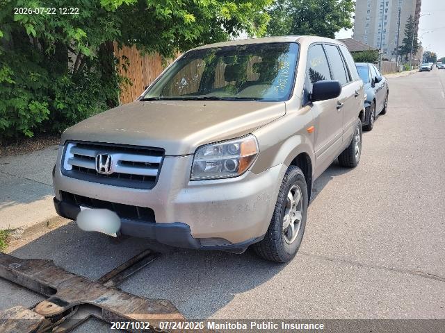 Продажа на аукционе авто 2006 Honda Pilot Lx, vin: 5FNYF28176B026065, номер лота: 20271032