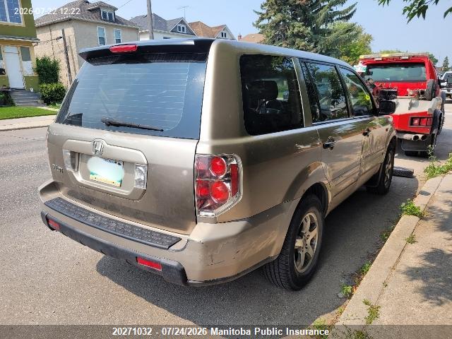 Продажа на аукционе авто 2006 Honda Pilot Lx, vin: 5FNYF28176B026065, номер лота: 20271032