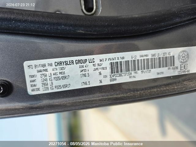 Продаж на аукціоні авто 2012 Dodge Journey Sxt, vin: 3C4PDCCB8CT371934, номер лоту: 20271054