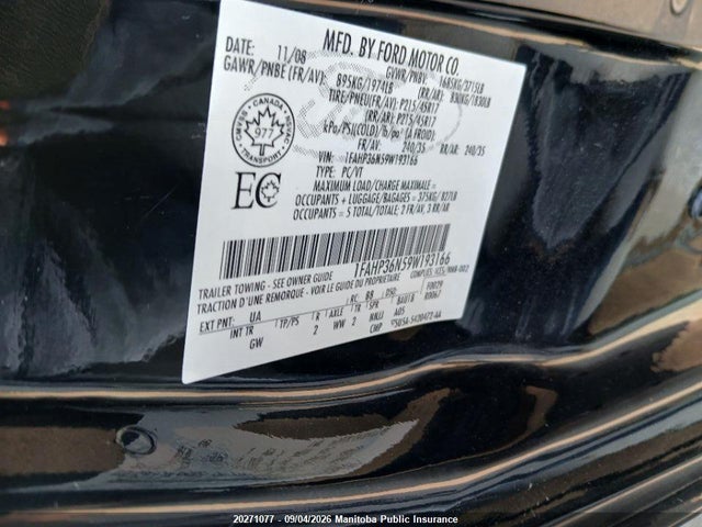 Продаж на аукціоні авто 2009 Ford Focus Ses, vin: 1FAHP36N59W193166, номер лоту: 20271077