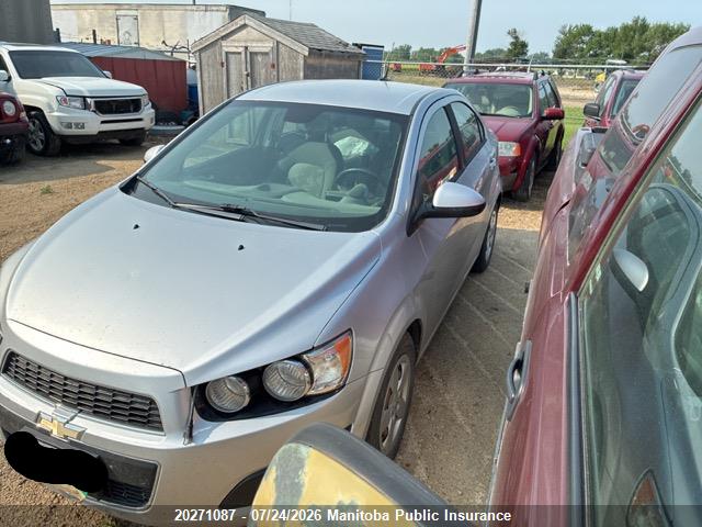 Продажа на аукционе авто 2012 Chevrolet Sonic Ls, vin: 1G1JB5EH2C4185541, номер лота: 20271087