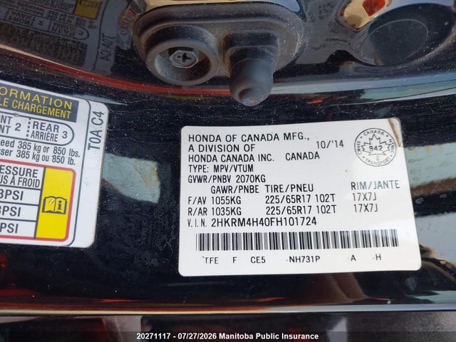 Honda CR-V SE 2015 2HKRM4H40FH101724 Image 8
