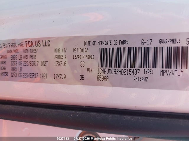 Jeep Cherokee North 2017 1C4PJMCB3HD215487 Image 8