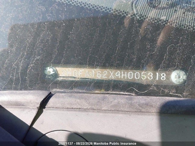 Продажа на аукционе авто 2009 Honda Civic Dx-a, vin: 2HGFA162X9H005318, номер лота: 20271137